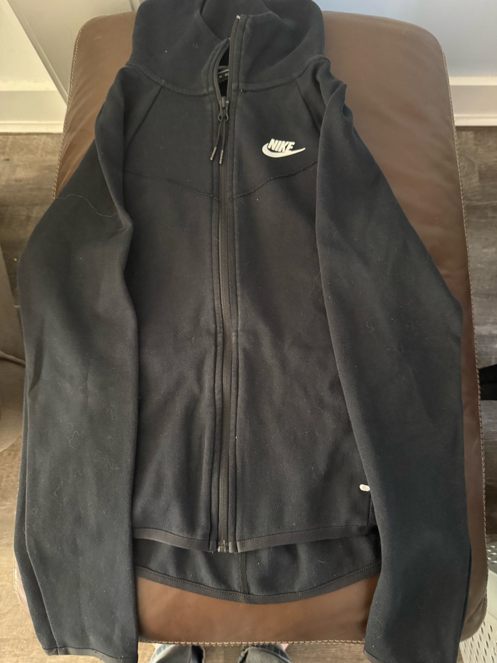 Nike Black Hoodie with White Logo